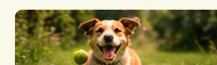 Bahçede oyun oynayan köpek