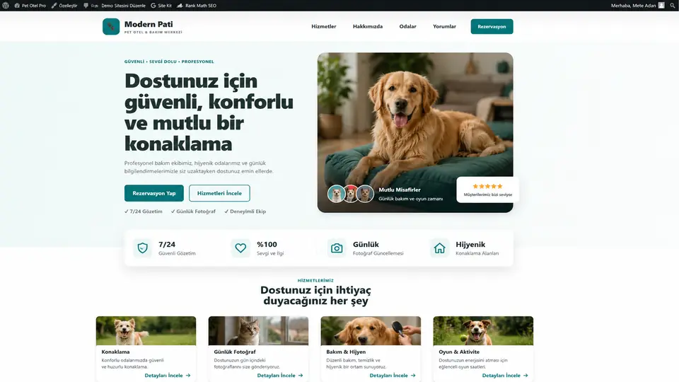 Modern Pati hazır web sitesi ön izlemesi