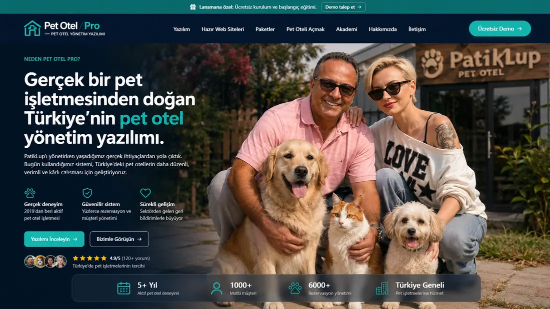 PatikLup kurucuları Mete Adan ve Olga Yakubenko evcil hayvanlarla birlikte